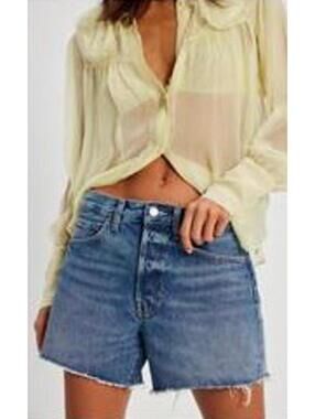 AGOLDE Parker Long Denim Shorts in Run Size 31
